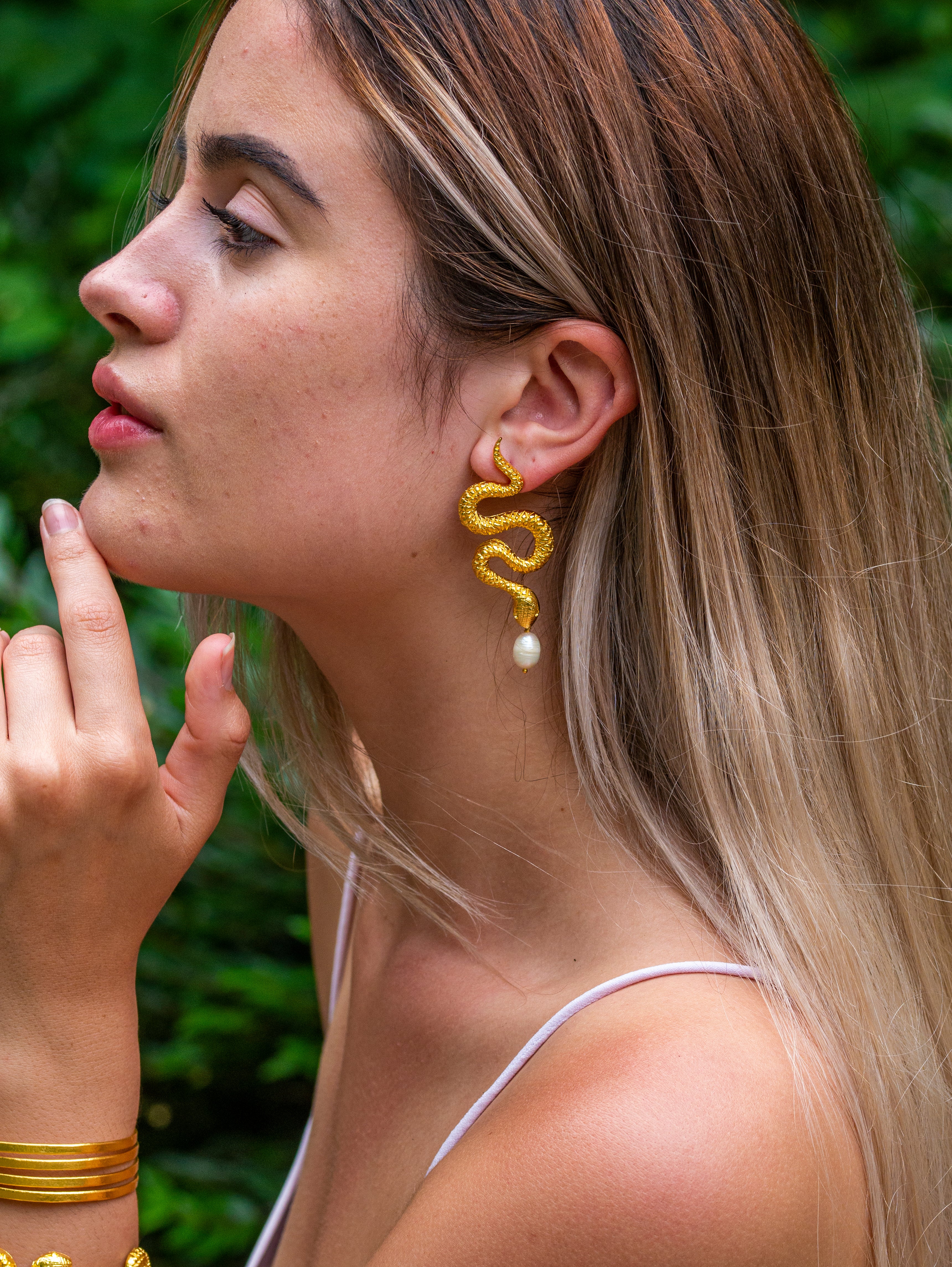 Medusa Blanco Earrings
