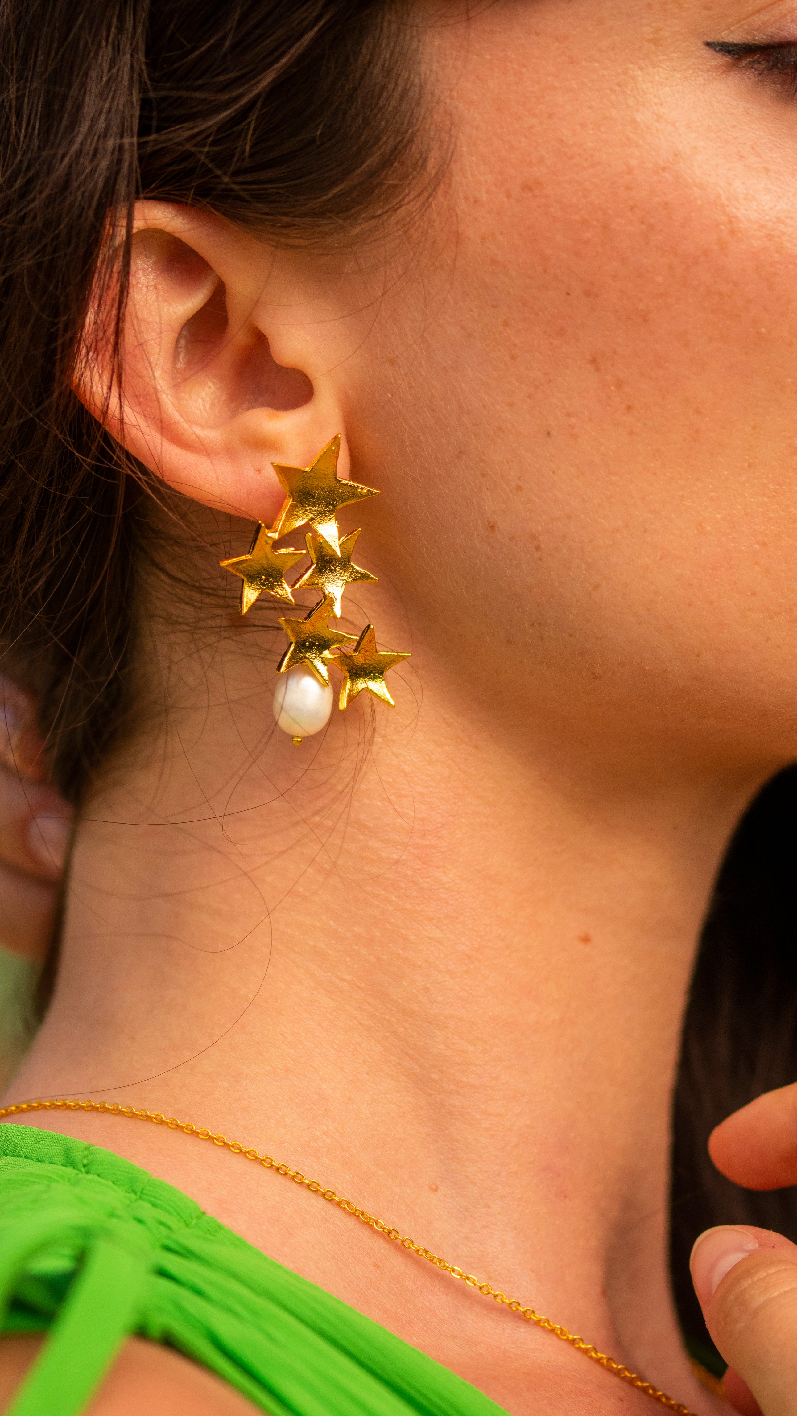 Starburst Pearl Drop Earrings