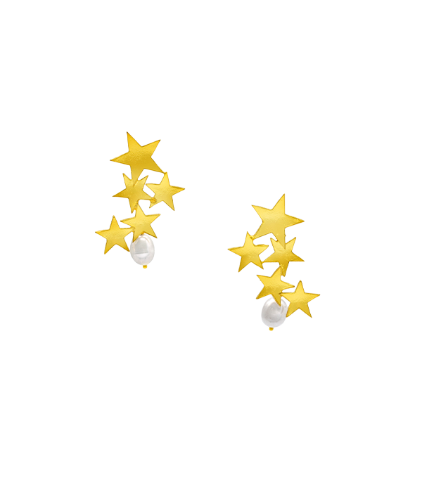 Starburst Pearl Drop Earrings
